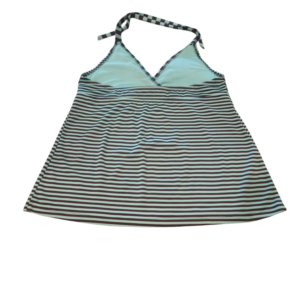 Mosdimo Supply  Co Striped Halter Top Size XL  Green & Black - Picture 2 of 4